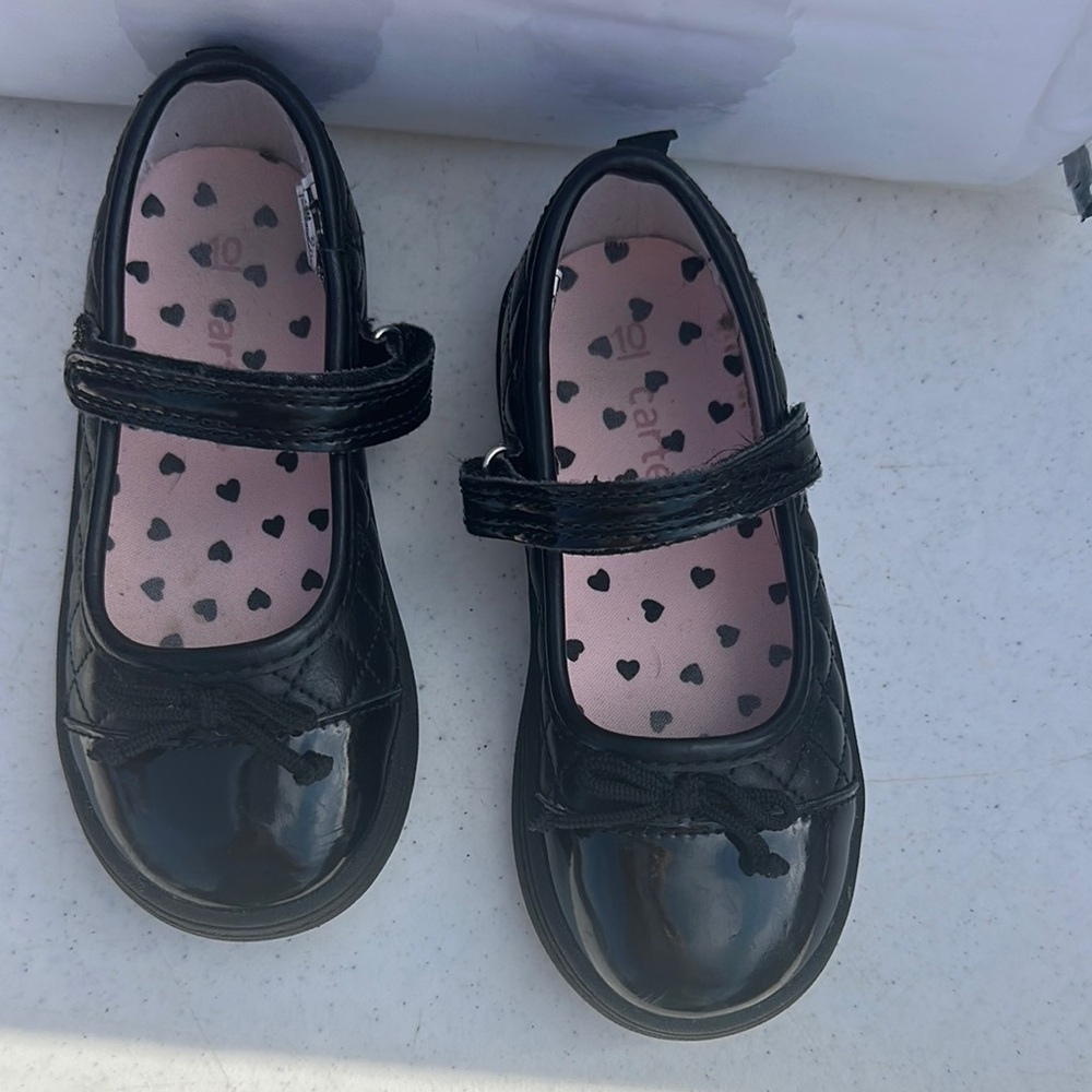 Carter's Black Dress Shoes with Patent Finish
